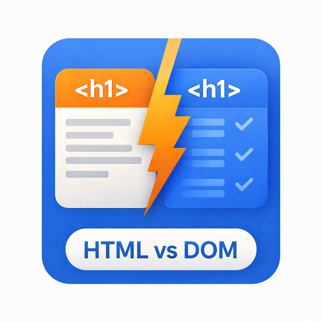 HTML vs Rendered DOM